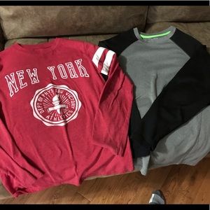 2 youth large shirts
